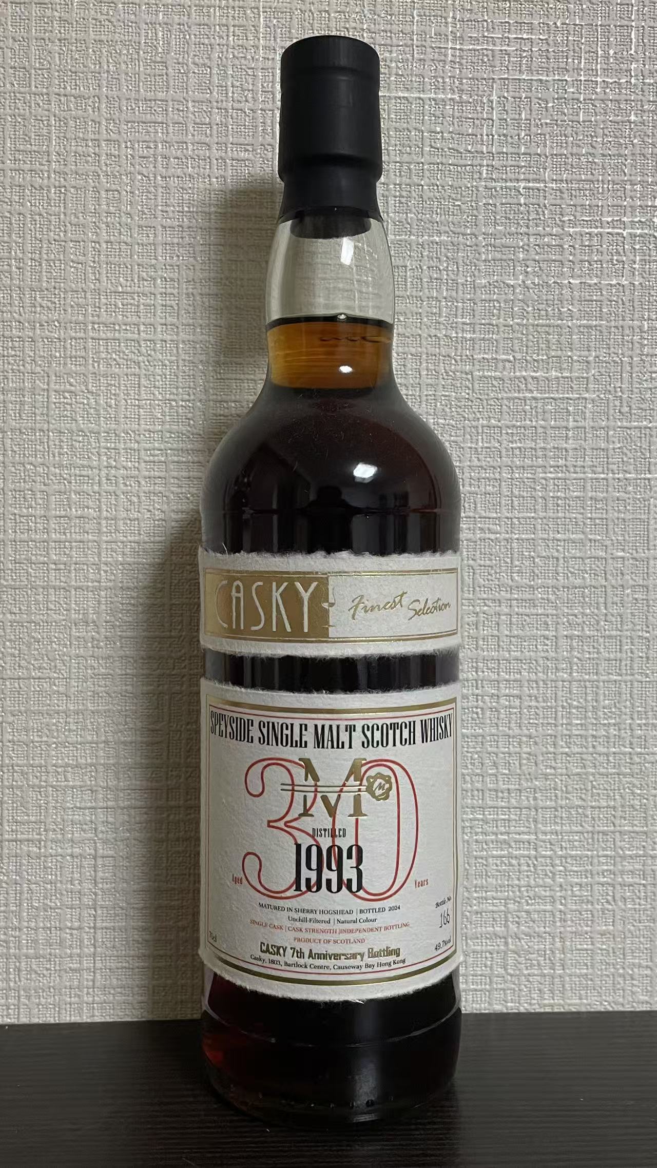 スぺサイドシングルモルト M 1993–2024 30年 – 乾杯会